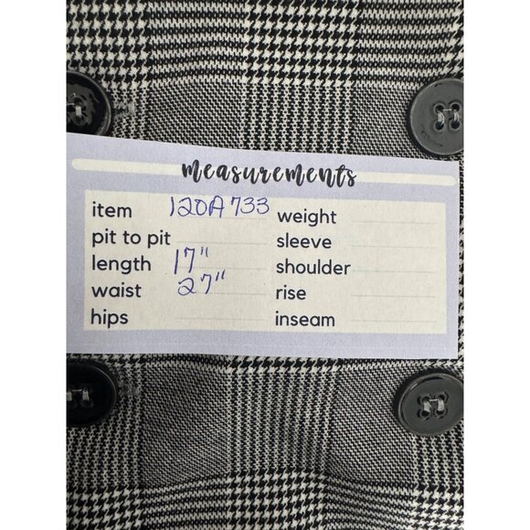 2/$30 ZARA Basic Collection Medium Glen Plaid Black/White - Picture 12 of 13